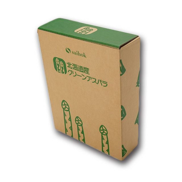 北海道産春採りグリーンアスパラ800g箱