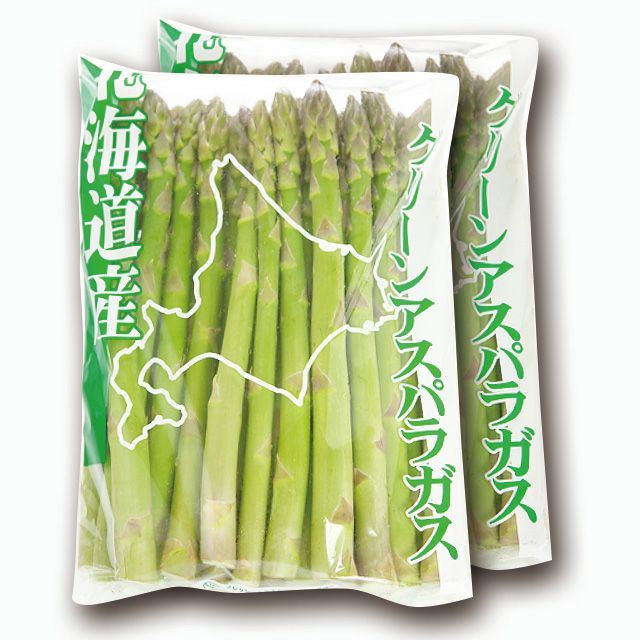 北海道産春採りグリーンアスパラ1.6kg箱
