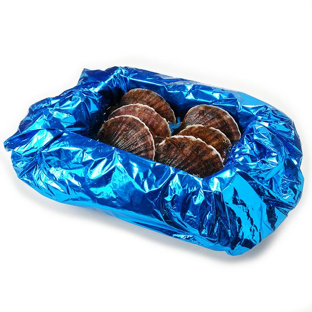 北海道野付産「活」ホタテ2kg箱(特大6枚前後)＜生冷蔵＞